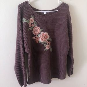 Rue21 Purple Floral Sweater